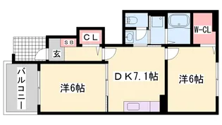 ノイ・フリーデB【1階】の間取り