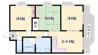 ヴィーブル新在家【2階】の間取り