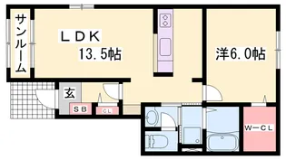 フィデール【1階】の間取り