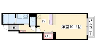 エスポワール中地【1階】の間取り