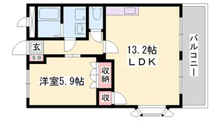 アベニール細江【105号室】の間取り