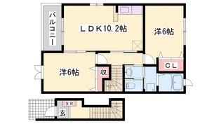 エレガンシア【2階】の間取り