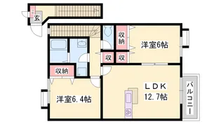 グランドゥールC【2階】の間取り