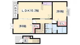 ベル・アルモニー A【2階】の間取り