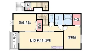 プルメリア Ⅱ【2階】の間取り