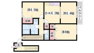 サンエイトB【2階】の間取り