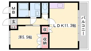 ビラージュ新野辺【2階】の間取り