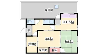 兵庫県姫路市飾西【一戸建】の間取り