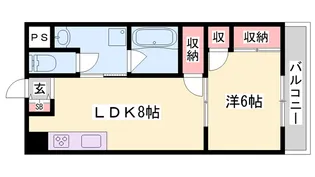 コーポラス神子岡【5階】の間取り