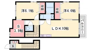 JCタウン1番館【2階】の間取り
