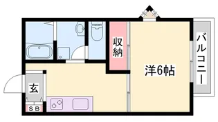カルムリー春日野【206号室】の間取り