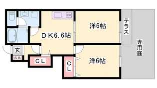 シエルソーレ【1階】の間取り