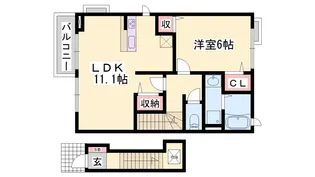 アバンツァート東浜Ⅱ【2階】の間取り