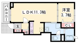 メゾンセレーノ【1階】の間取り