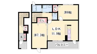 リサータD【2階】の間取り