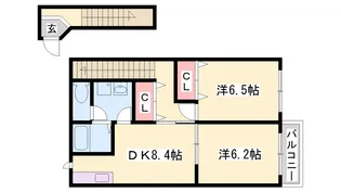 メゾン・アンソレイエ【2階】の間取り