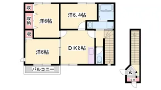 ソレアード・ガーデンⅡ【2階】の間取り