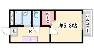 サニーハイツ御立S【S203号室】の間取り