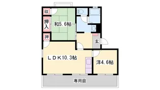 ハイツメイプルタウン【1階】の間取り