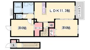 シーズンズ コンフォートⅡ【2階】の間取り