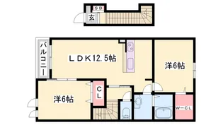 モーメントス フェリセス16【2階】の間取り