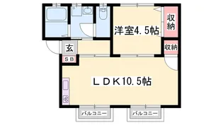 パナハイツ山田【202号室】の間取り
