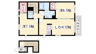 シャーメゾン・クレール【2階】の間取り