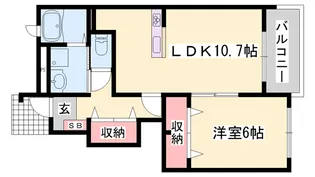 プラシード・S【1階】の間取り