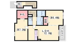 ブリーゼⅠ【2階】の間取り