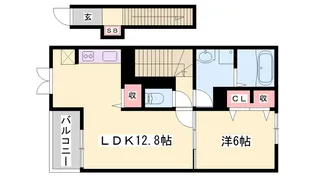 ラ・クレールメゾン【2階】の間取り