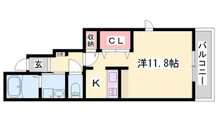 ディア ベルジュ【1階】の間取り