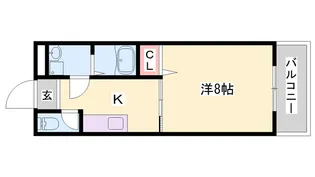 メゾンモンテピッコロ【102号室】の間取り