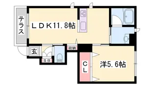 フェリシア小坂【101号室】の間取り