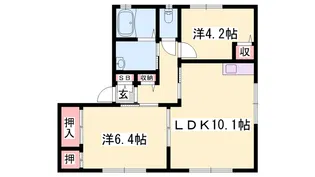 シャーメゾン北野【1階】の間取り