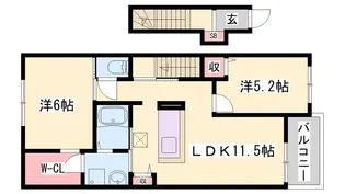 ウエストガーデンⅥ【2階】の間取り