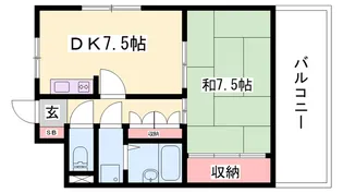 ハイライフ高砂【2階】の間取り