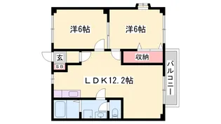 エスポワール新在家【2階】の間取り