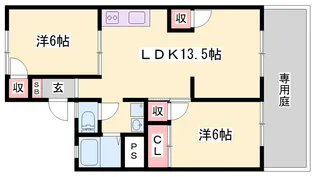 メゾンやましょう【106号室】の間取り