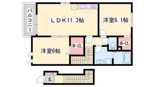 エクセレント大野【2階】の間取り