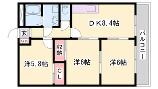 エスペランス 光【2階】の間取り