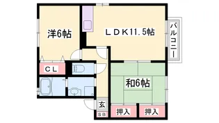 エスポワール1棟【2階】の間取り