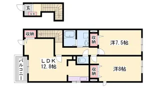 カーサフェリーチェⅠ【2階】の間取り