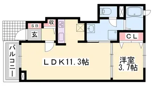 ルミエール【1階】の間取り