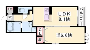 ラ・ファビュラス【1階】の間取り