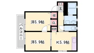 オネスト【B102号室】の間取り