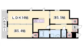 エソール【3階】の間取り