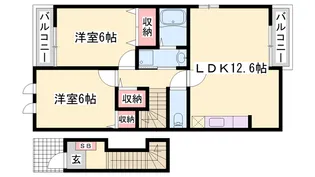 プラシード和 上郡A【2階】の間取り