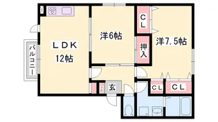 プロムナードメゾン【2階】の間取り