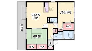 プレタメゾン大前Ⅱ【1階】の間取り
