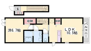 アバンツァート玉手Ⅲ【2階】の間取り